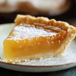 Salted Honey Pie with a golden crust and creamy filling, topped with flaky sea salt.