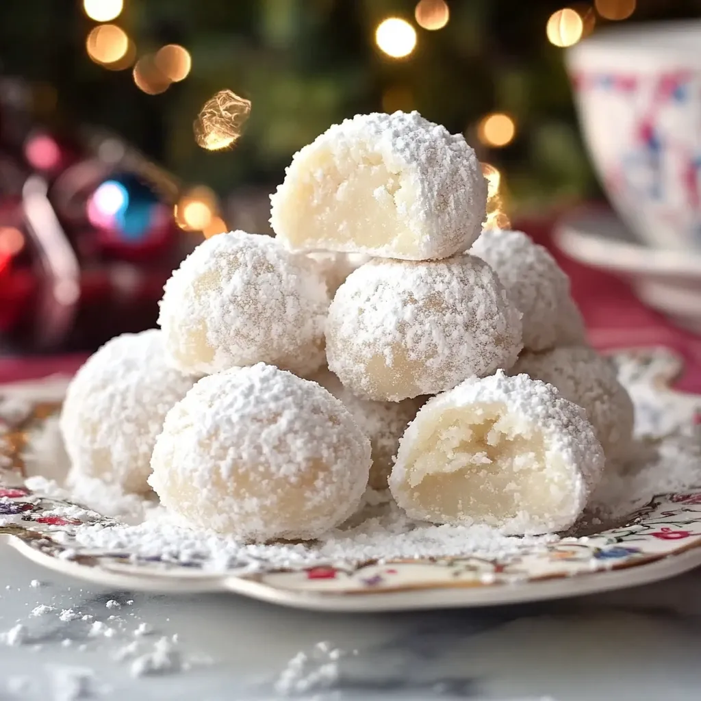 Sweetened Condensed Milk Snowballs coated in coconut on a tray.