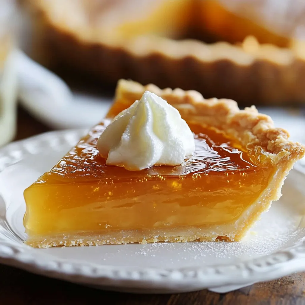 Salted Honey Pie with a golden crust and creamy filling, topped with flaky sea salt.