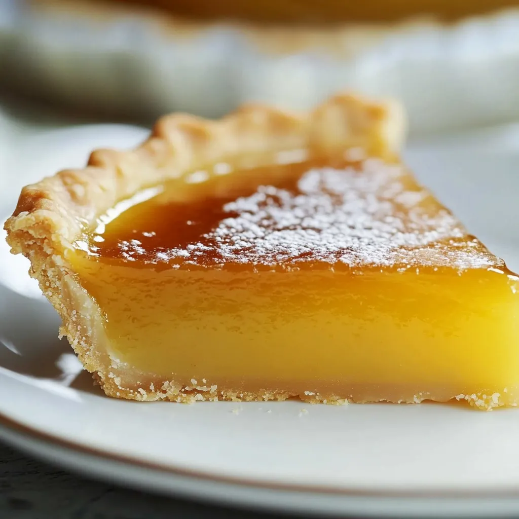 Salted Honey Pie with a golden crust and creamy filling, topped with flaky sea salt.