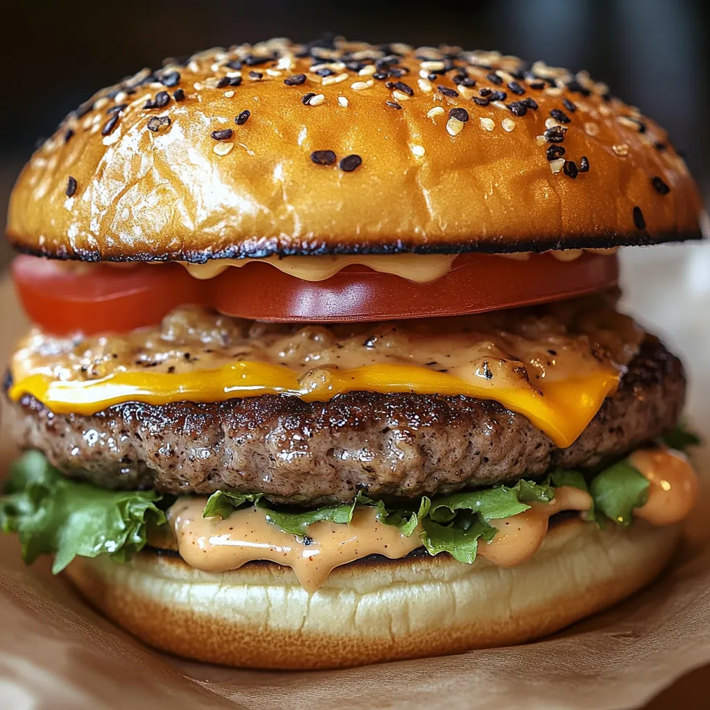 Juicy Crack Burgers loaded with crispy bacon, melted cheddar cheese, and ranch dressing, served on toasted buns with fresh toppings.