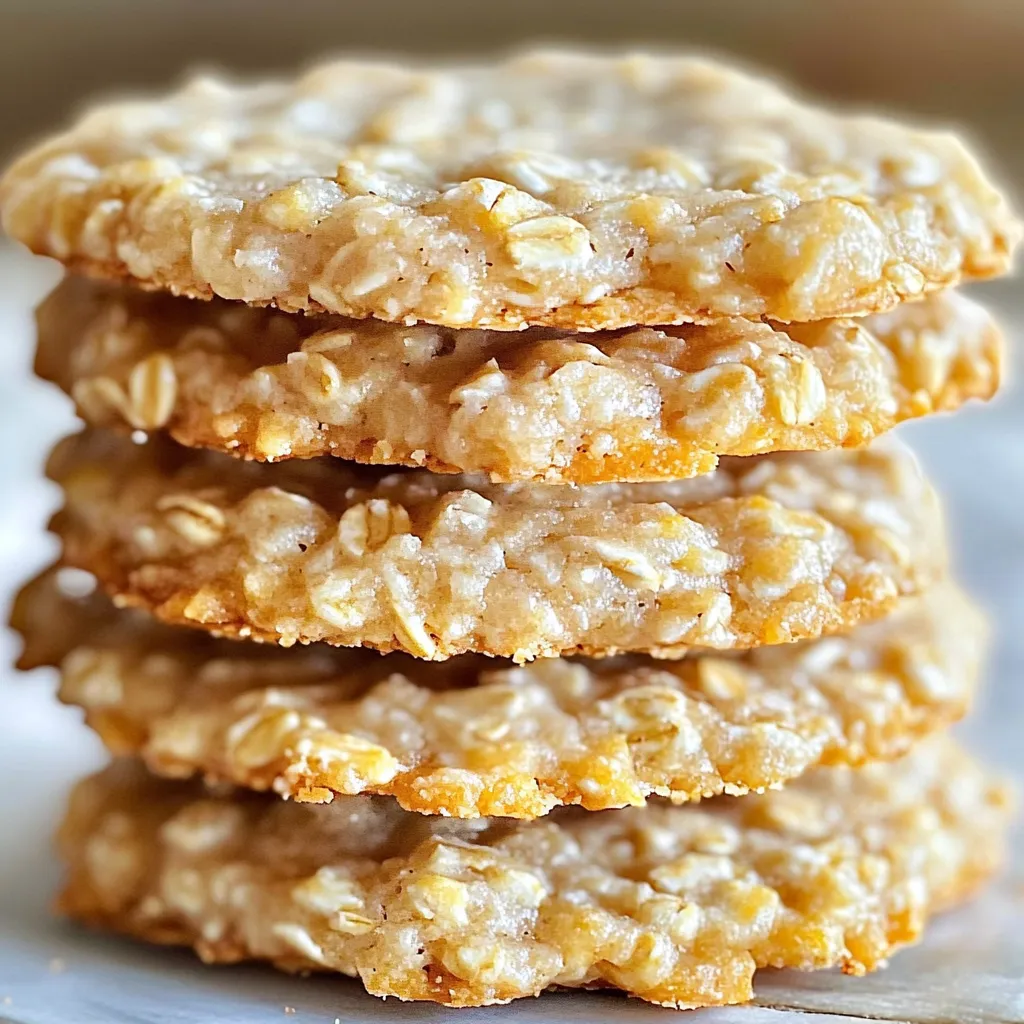 Soft, chewy no-bake lemon oatmeal cookies on a white plate