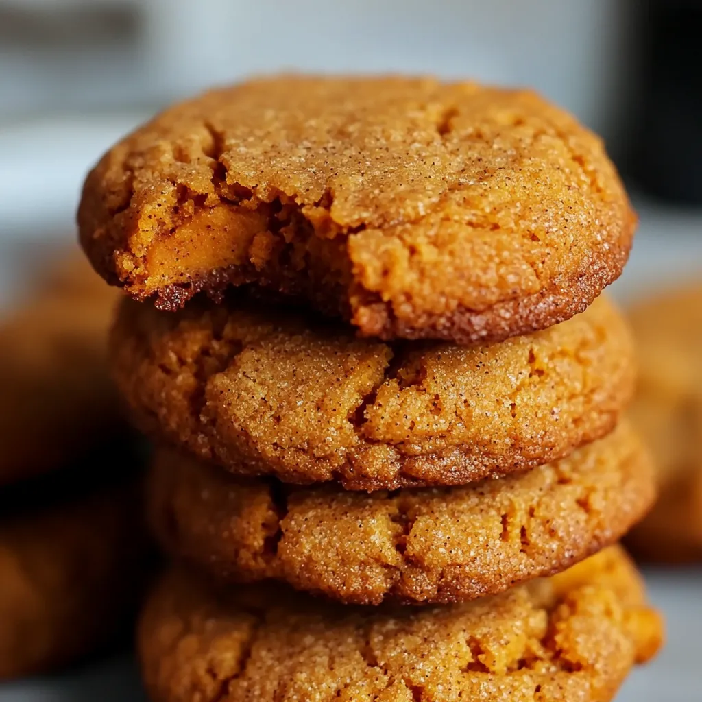 Soft and chewy cinnamon sweet potato breakfast cookies stacked on a plate