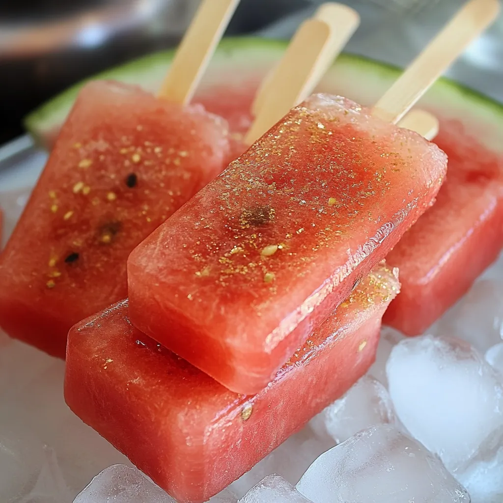 Firecracker Watermelon Tequila Pops in mold with lime wedges and Tajín seasoning