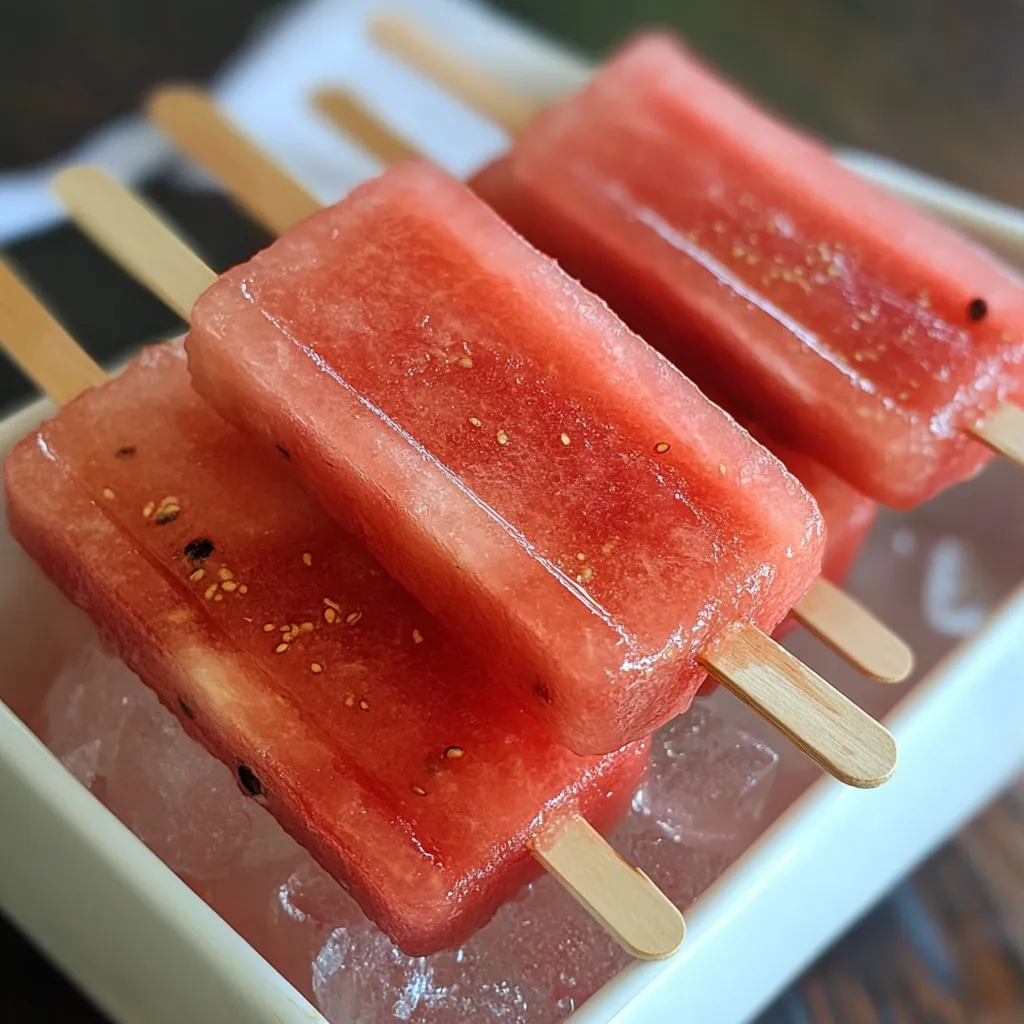 Firecracker Watermelon Tequila Pops in mold with lime wedges and Tajín seasoning