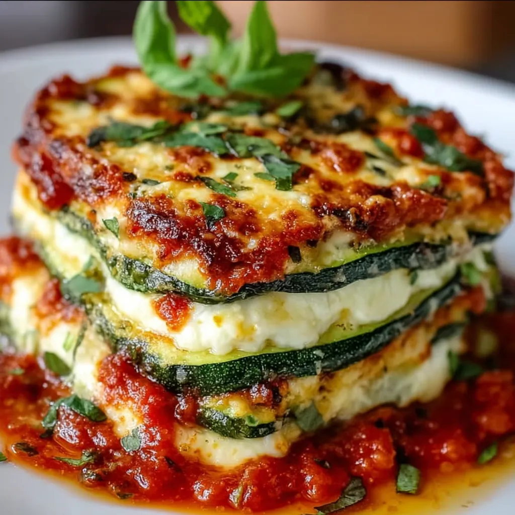 zucchini ricotta bake, low-carb zucchini lasagna, zucchini marinara casserole