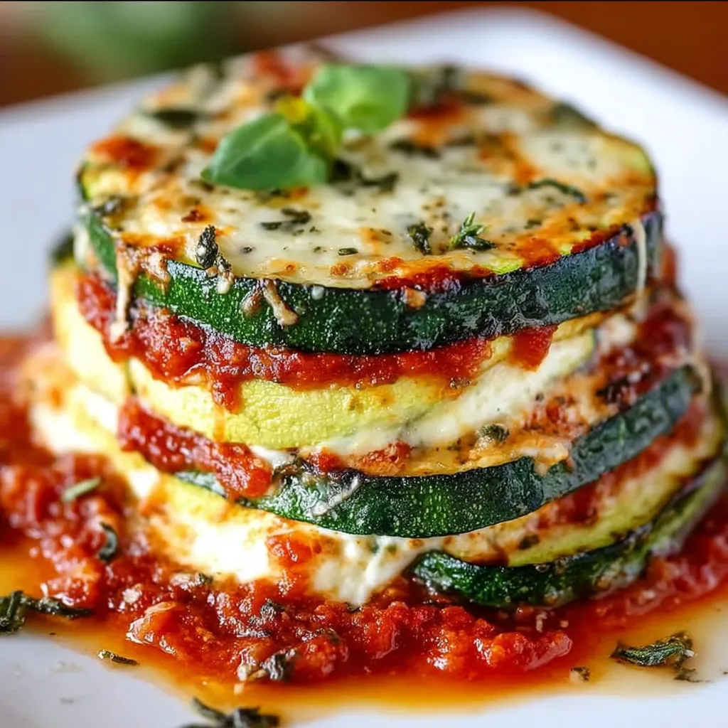 zucchini ricotta bake, low-carb zucchini lasagna, zucchini marinara casserole