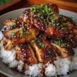 Juicy Hawaiian Teriyaki Chicken glazed in sticky pineapple sauce