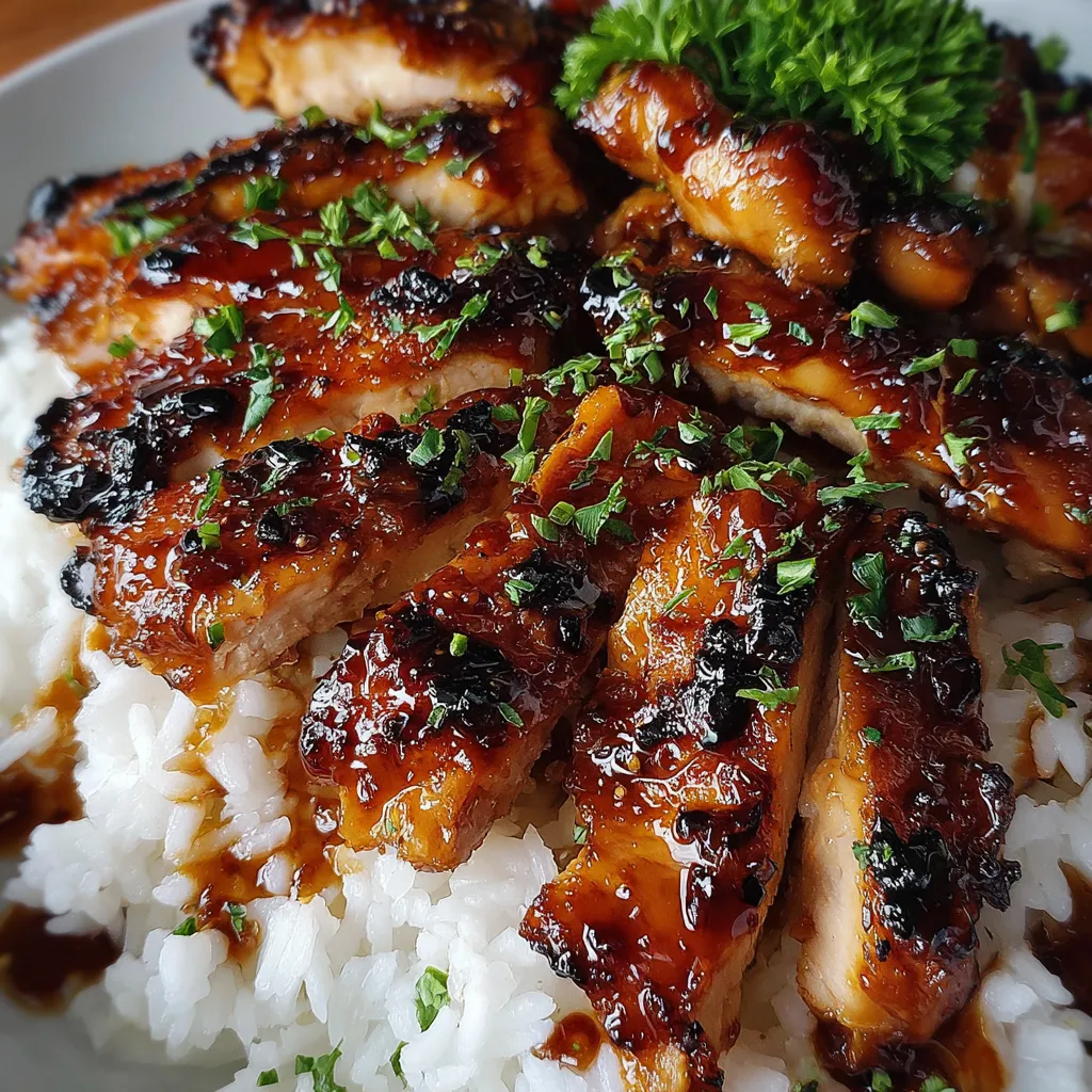 Juicy Hawaiian Teriyaki Chicken glazed in sticky pineapple sauce