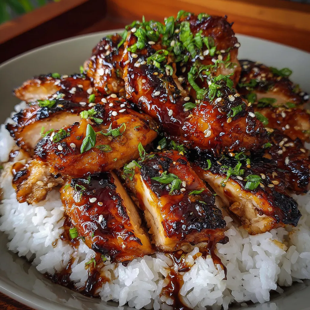 Juicy Hawaiian Teriyaki Chicken glazed in sticky pineapple sauce