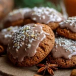 Soft and chewy German spice cookies glazed with sugar or dipped in chocolate, perfect for the holidays.