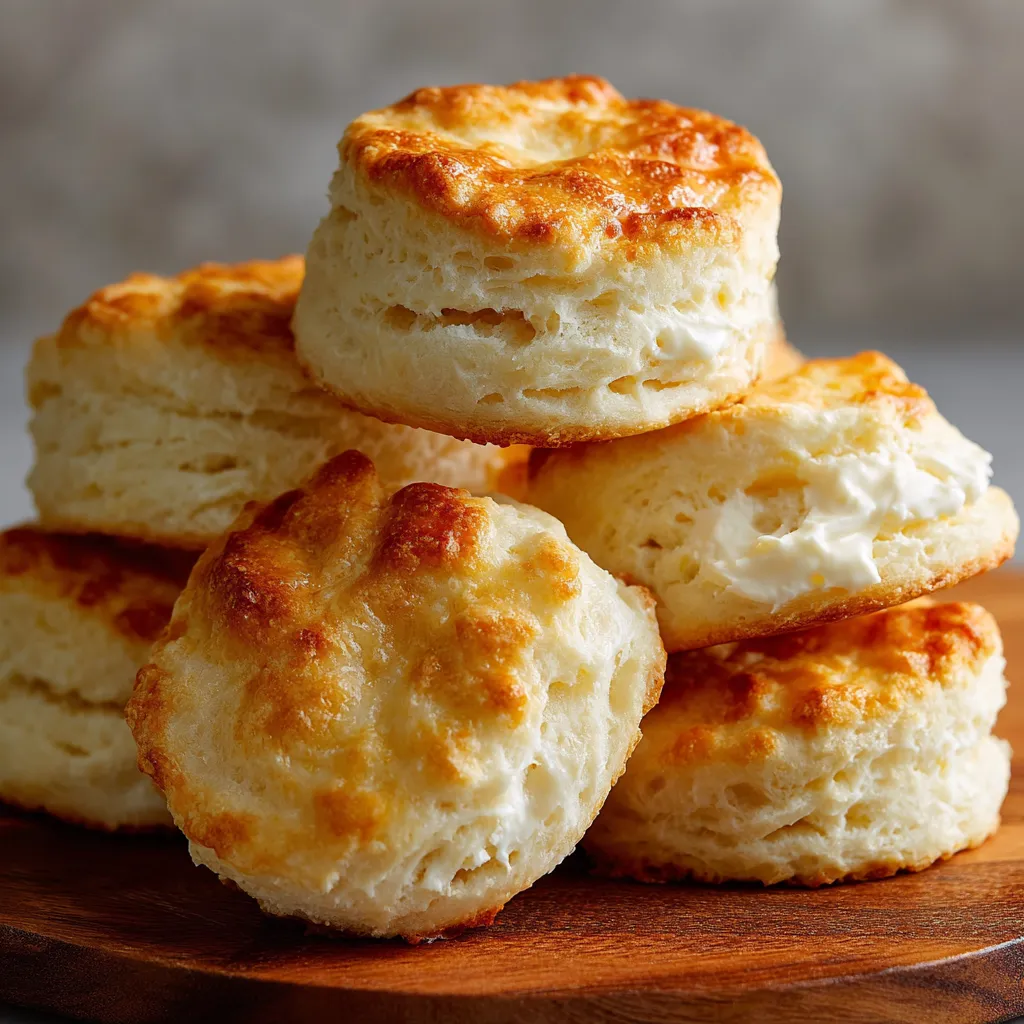 Freshly baked 2-ingredient biscuits on a parchment-lined baking tray, golden brown and fluffy.