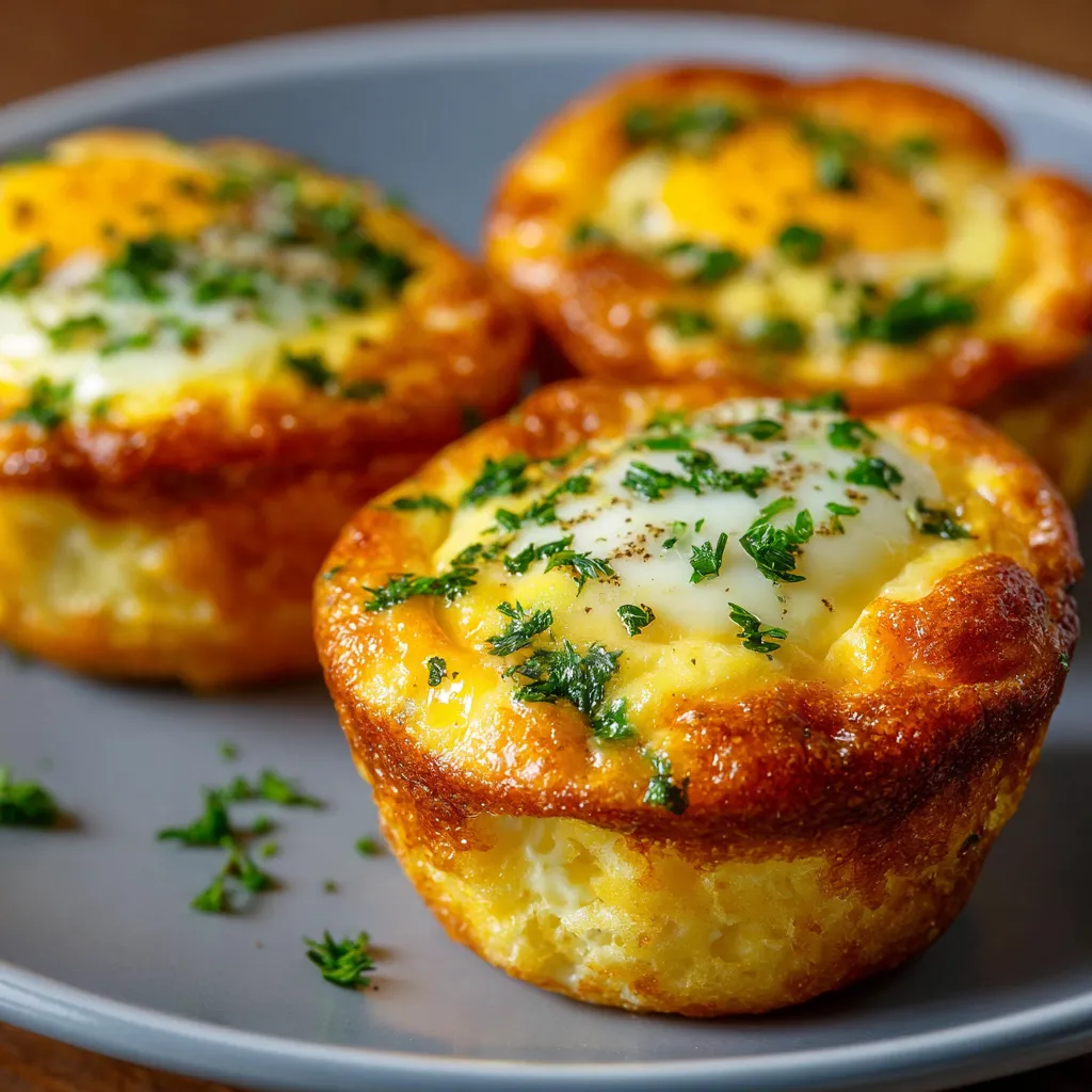 Fluffy egg muffins with cheese, bell peppers, and spinach in a muffin tin