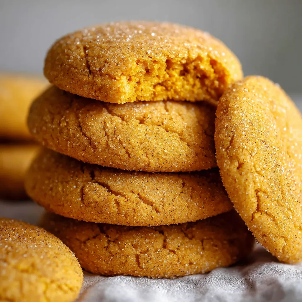 Soft batch pumpkin sugar cookies cooling on a wire rack with a golden, chewy texture