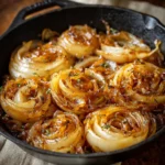 Golden caramelized Tennessee Onions served in a skillet