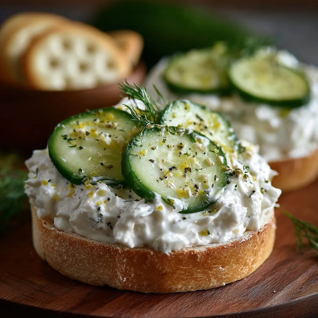 Bowl of tangy dill pickle cream cheese spread with crackers and sliced veggies