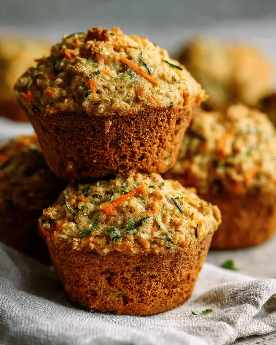 Zucchini Carrot Oatmeal Muffins