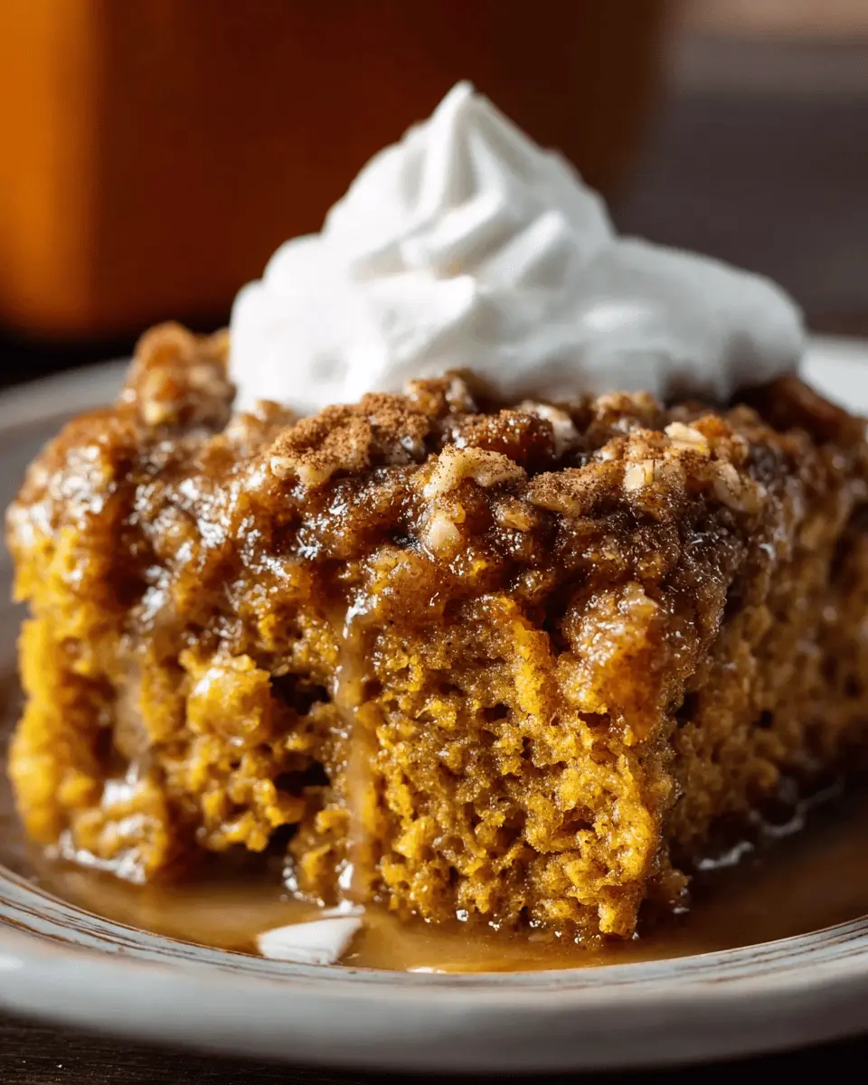 Pumpkin Oatmeal Dump Cake