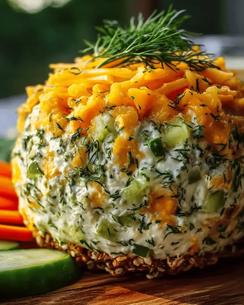 Tangy Dill Pickle & Cheddar Cheese Ball