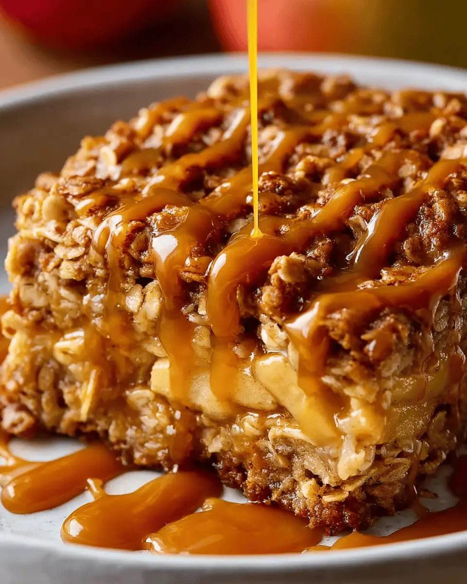 Caramel Apple Oatmeal Bake