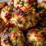 Cranberry Turkey Stuffing Balls