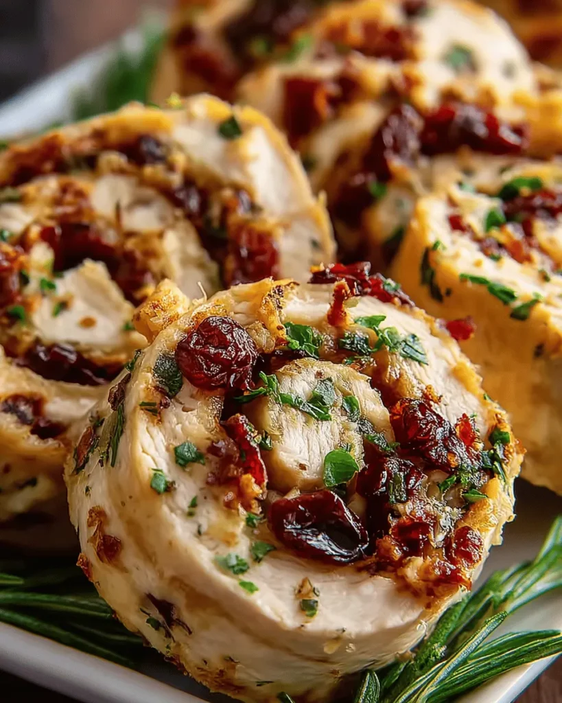 Easy Chicken Cranberry Pinwheels