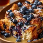 Blueberry Croissant French Toast Bake