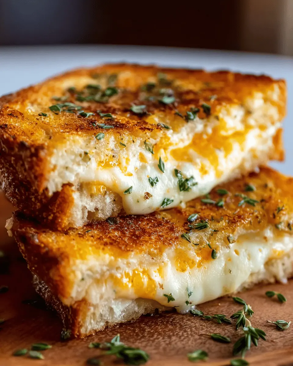 Garlic Bread Grilled Cheese