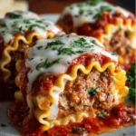 Italian Meatball Lasagna Roll-Ups