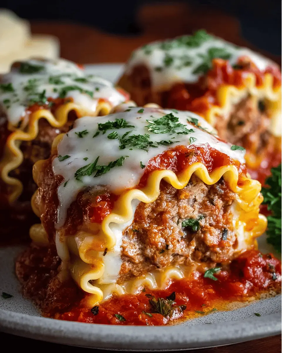 Italian Meatball Lasagna Roll-Ups