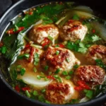 Ginger Chicken Meatball Soup
