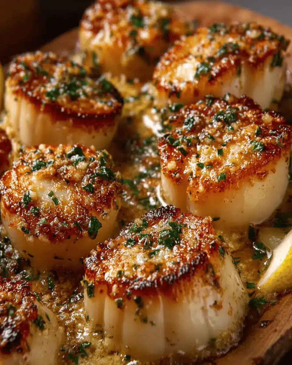 Garlic Butter Baked Scallops