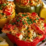 Crab and Shrimp Stuffed Bell Peppers