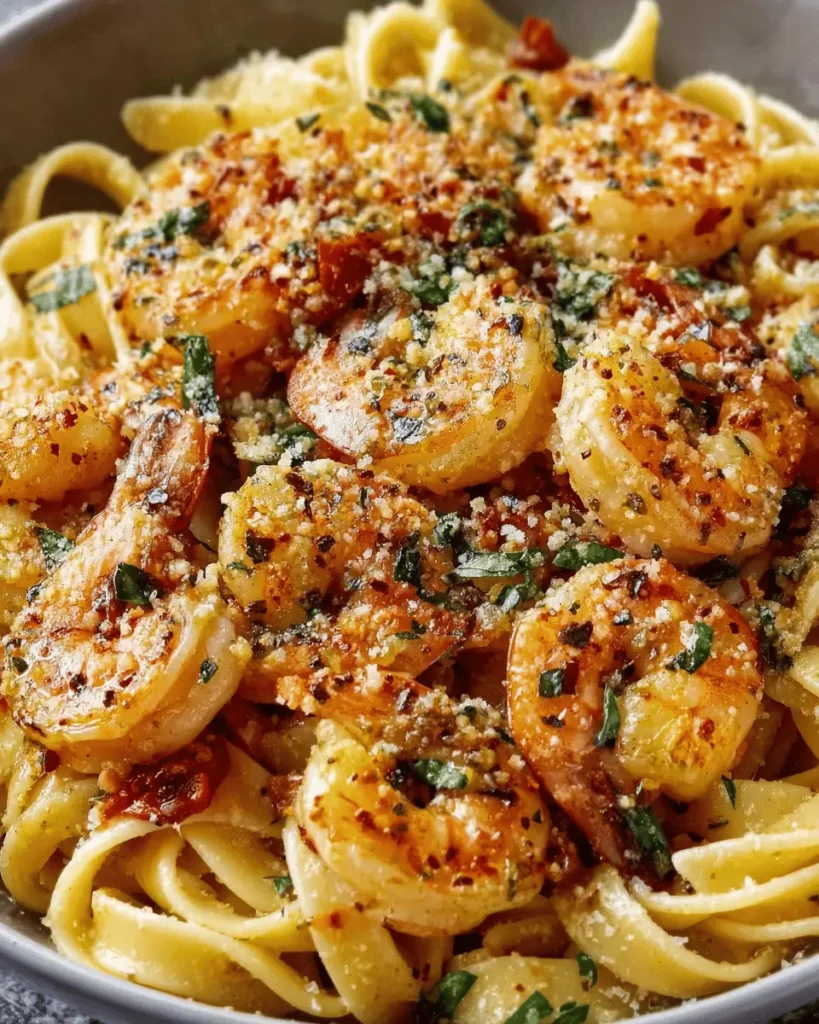 Garlic Shrimp Pasta Delight