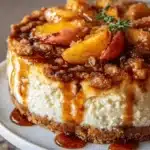 Peach Cobbler Cheesecake
