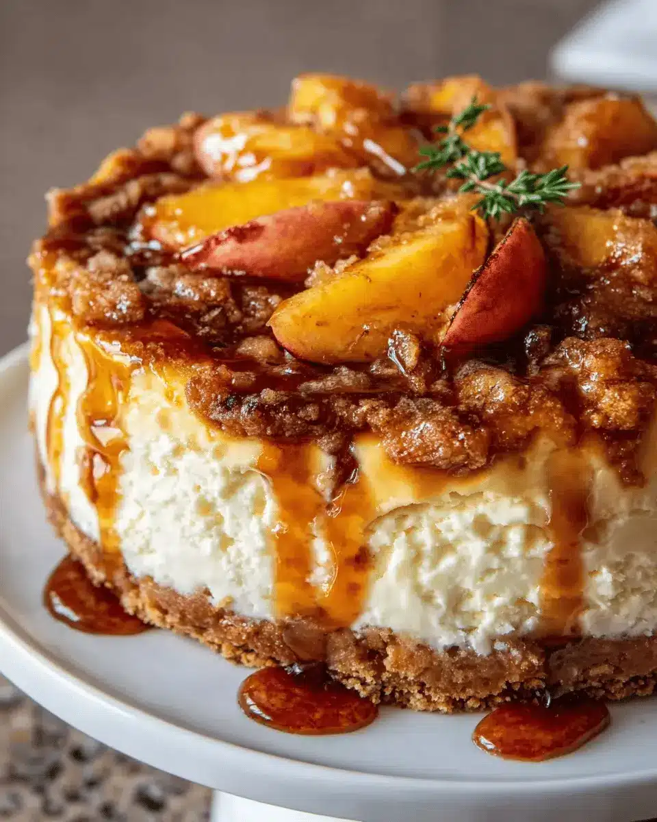 Peach Cobbler Cheesecake