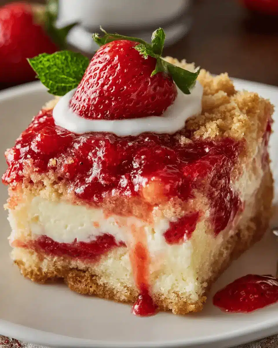 Strawberry Cheesecake Dump Cake