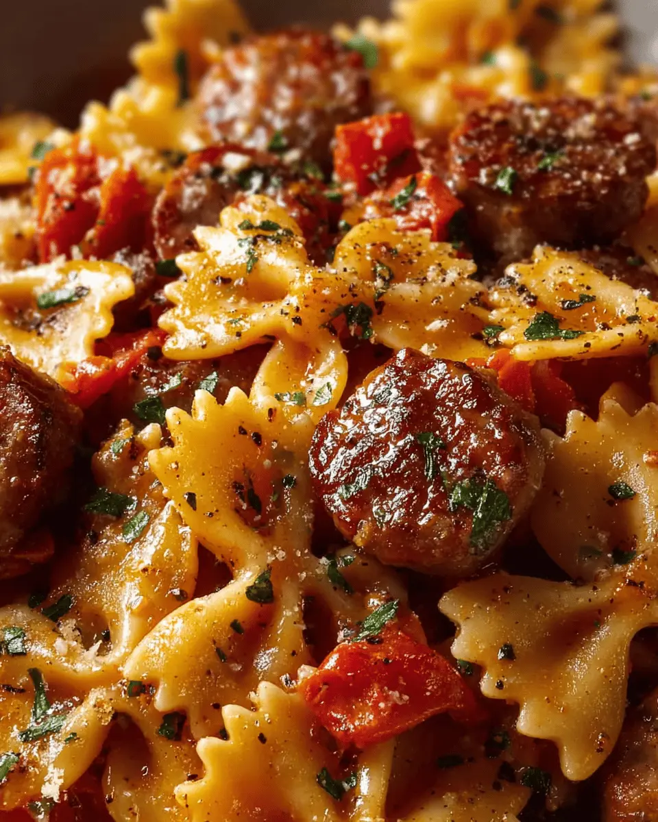 Italian Sausage with Bow Tie Pasta