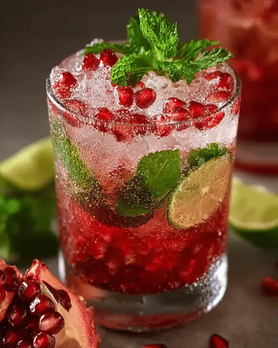 Winter Pomegranate Mojito