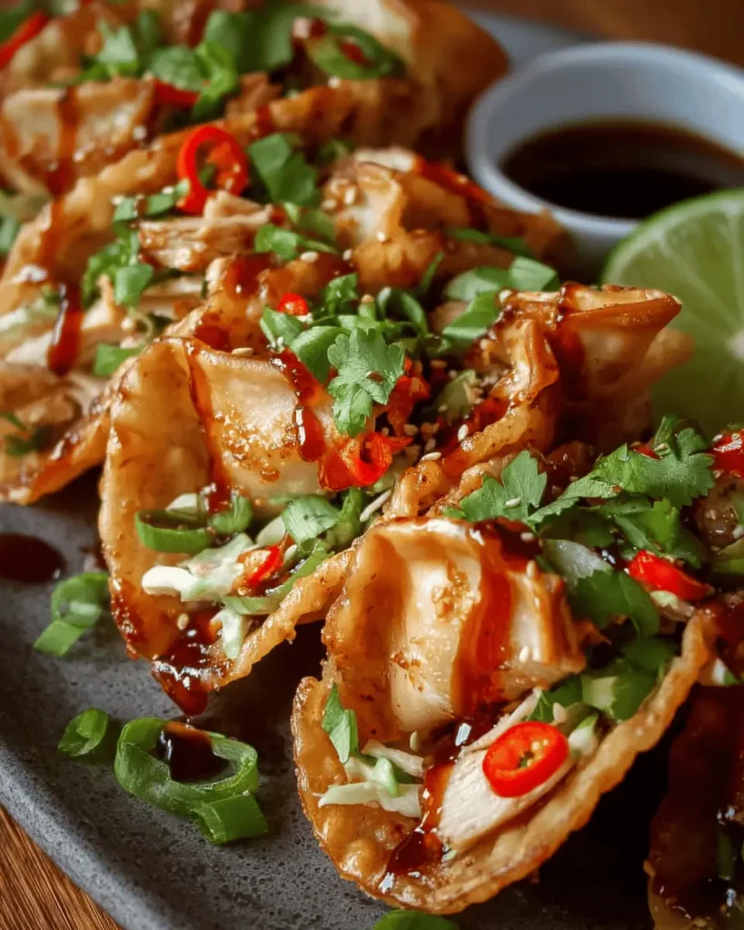 Chicken Wonton Tacos