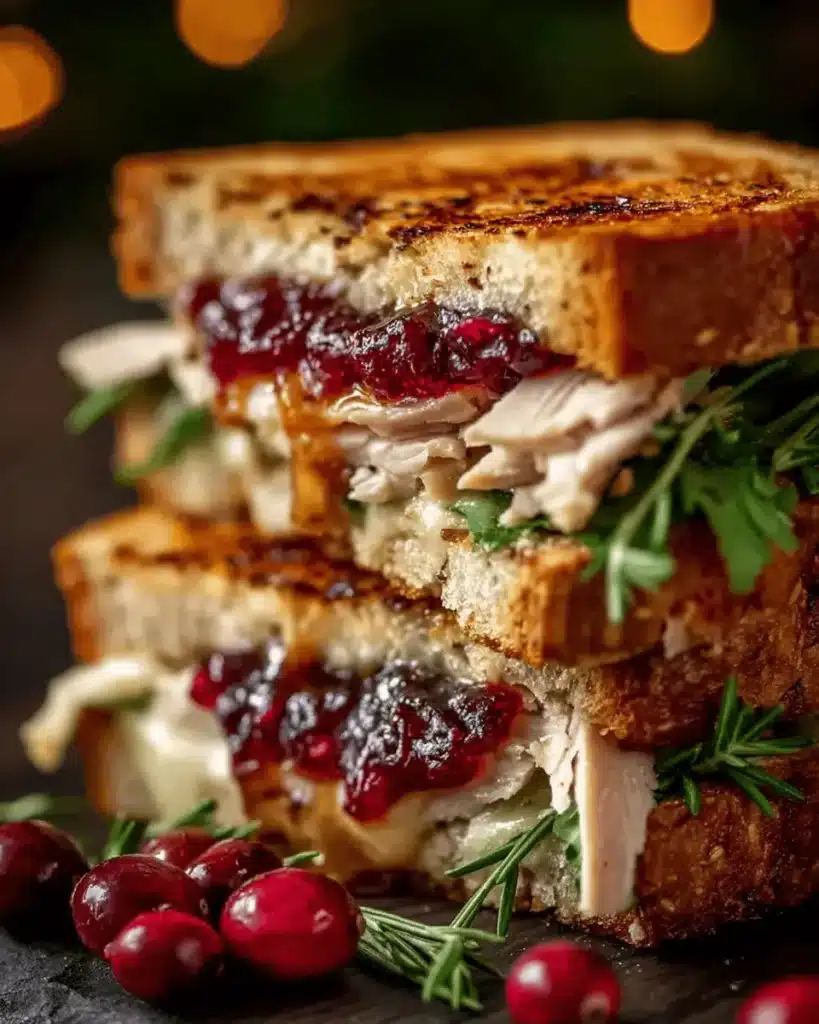 Applewood Smoked Turkey Melt with Cranberry Whiskey Glaze