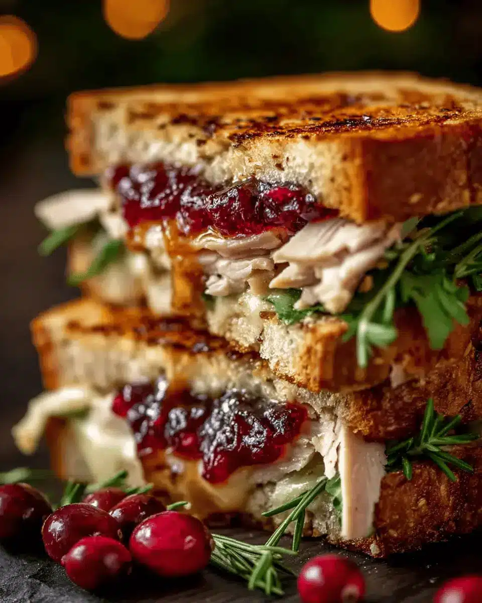 Applewood Smoked Turkey Melt with Cranberry Whiskey Glaze