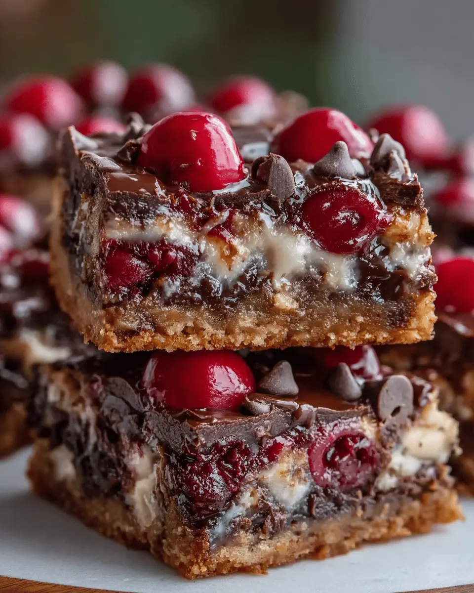 Chocolate Covered Cherry Magic Bars