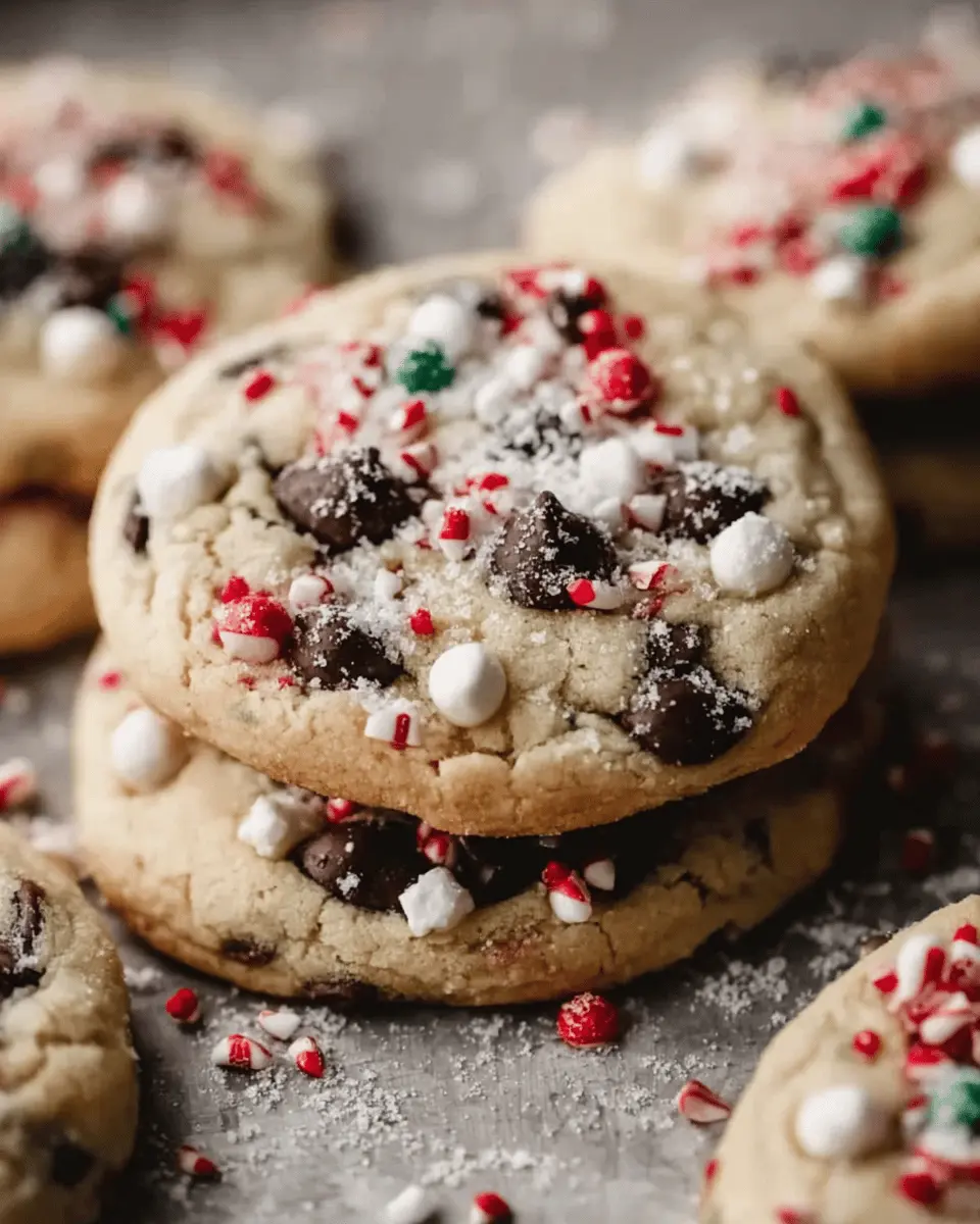 Winter Wonderland Chocolate Chip Christmas Cookies