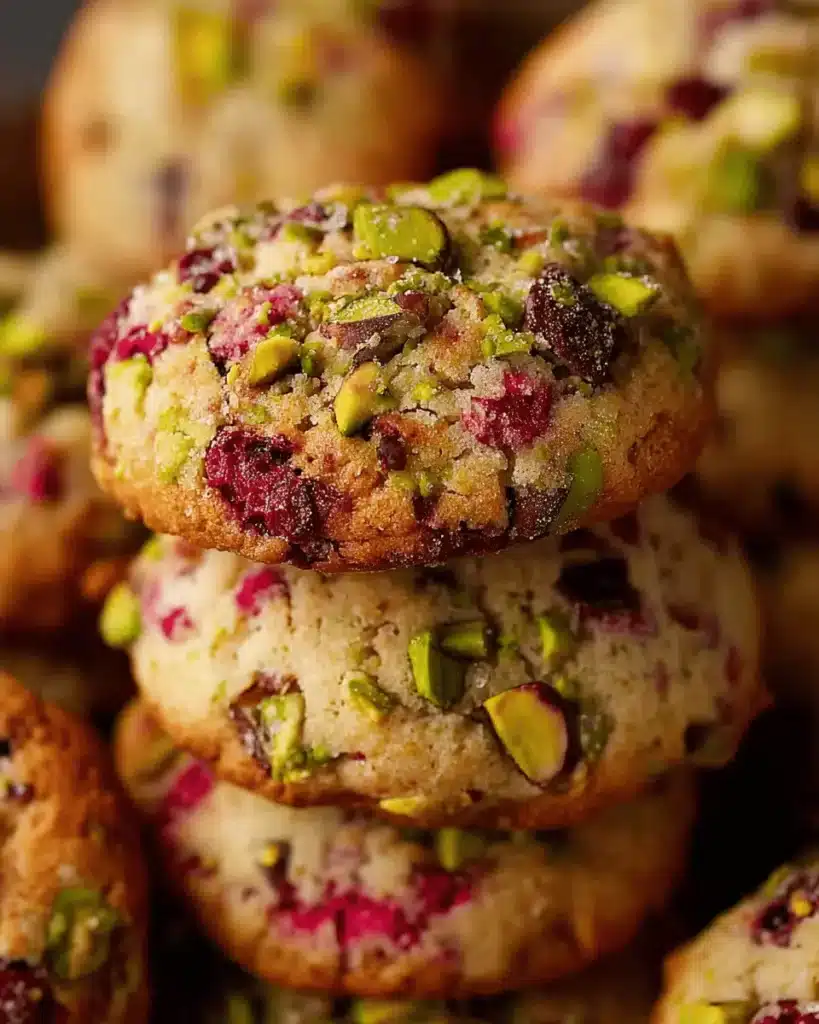 Raspberry Pistachio Heaven Cookies