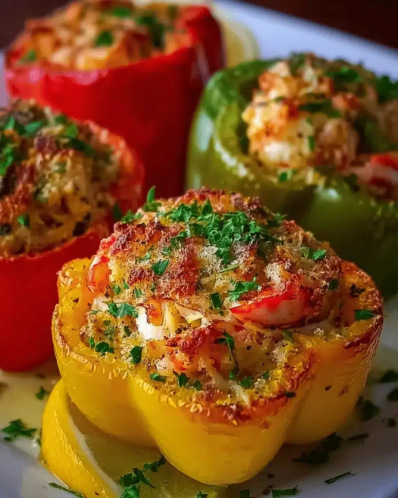 Crab and Shrimp Stuffed Bell Peppers