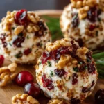 Christmas Cranberry Walnut Cheese Balls