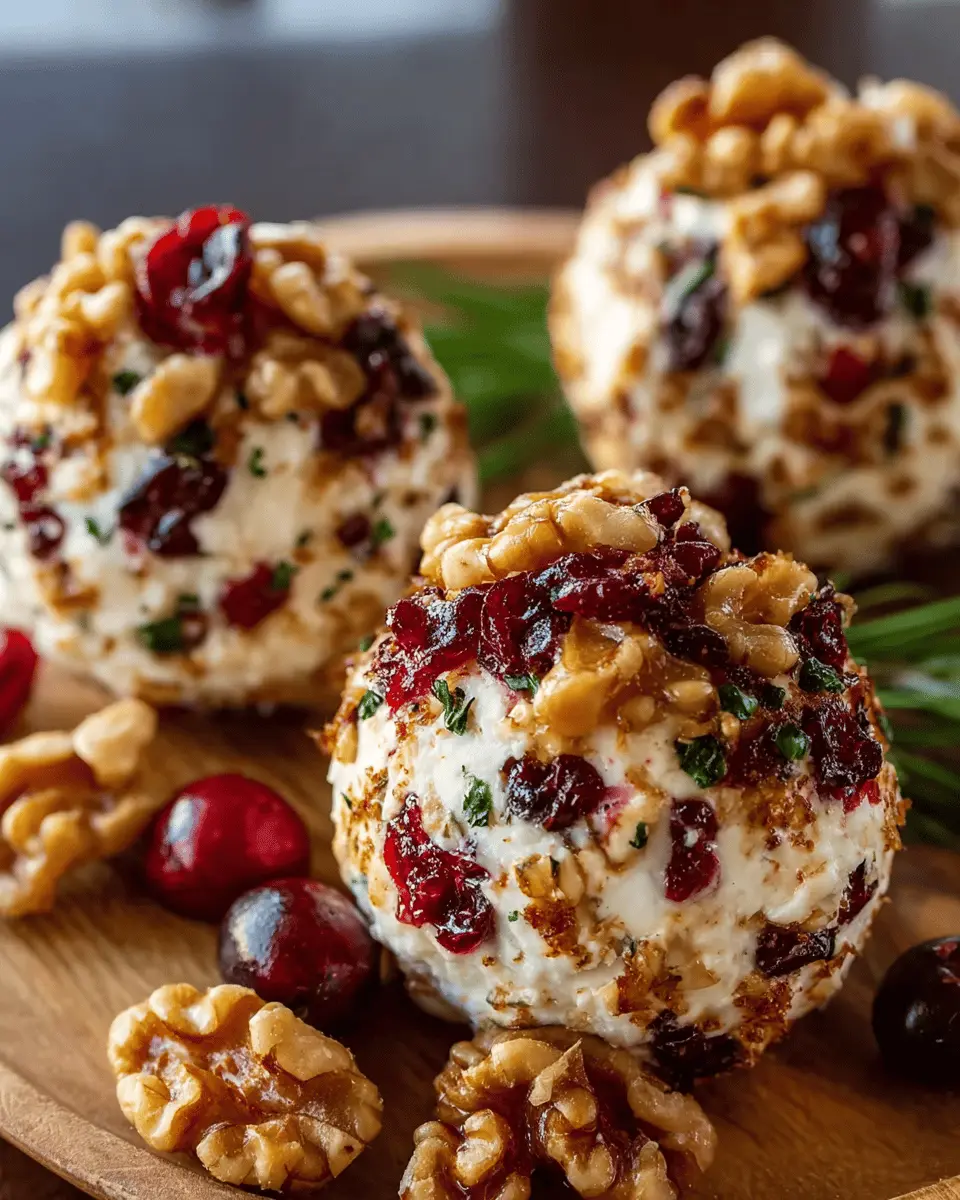 Christmas Cranberry Walnut Cheese Balls