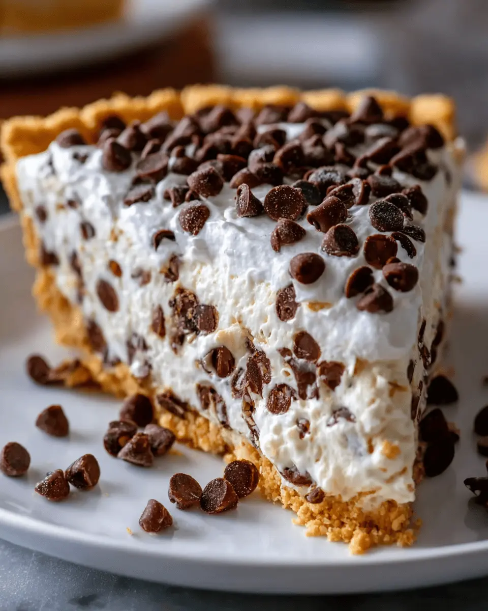 No-Bake Cannoli Pie with Chocolate Chips
