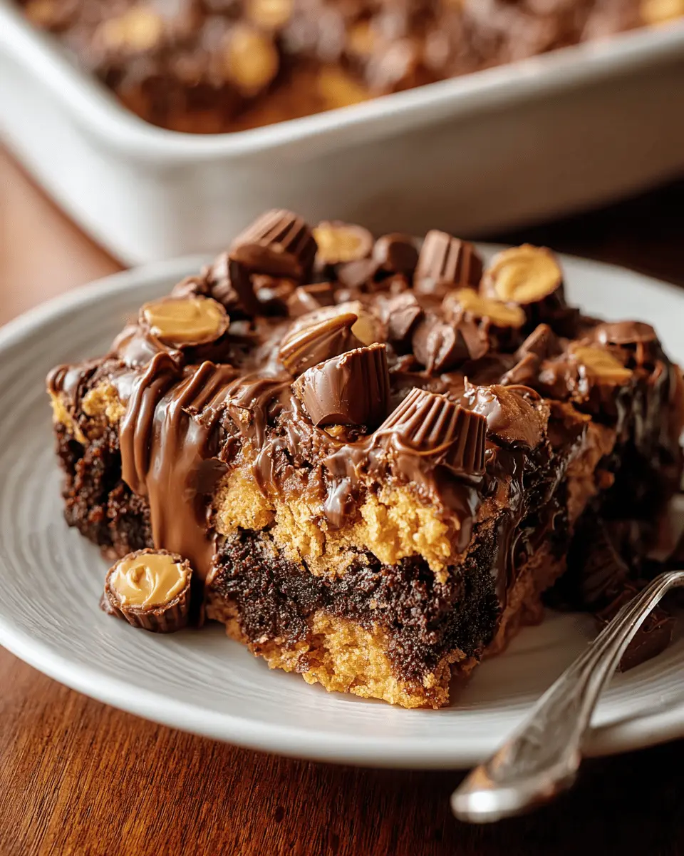Peanut Butter Cup Dump Cake